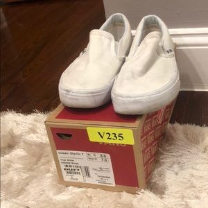 VANS Women Classic Slip on True White size 7.5